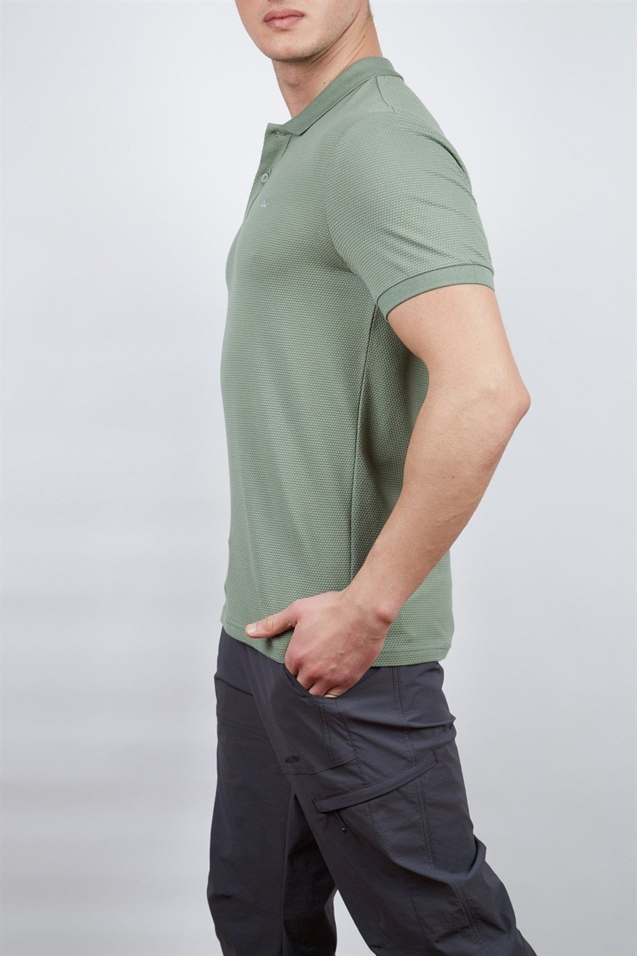 Alpinist Roc Erkek Polo T-Shirt Elma Yeşili