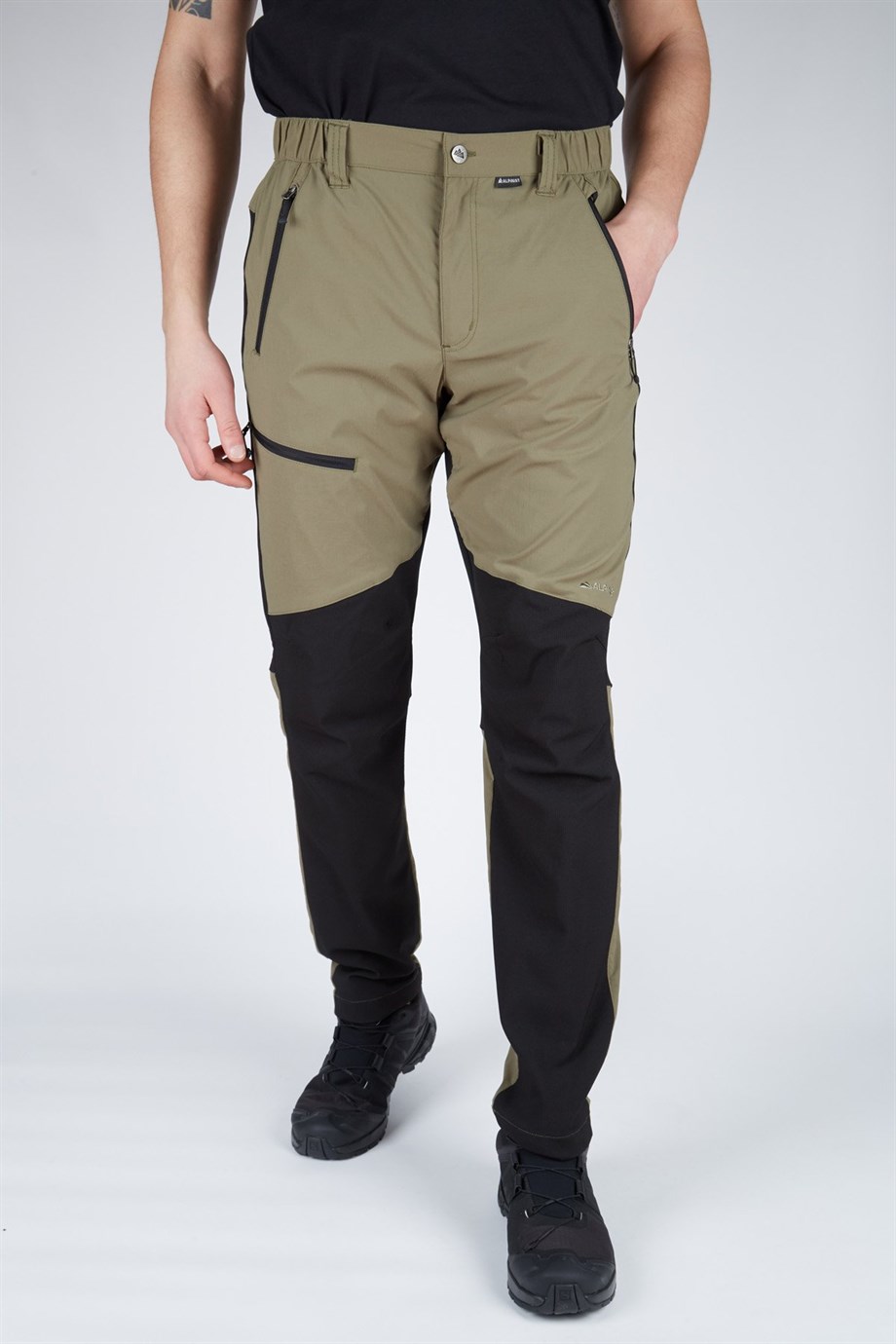 Alpinist Rugged Flex Erkek Pantolon Haki-Siyah