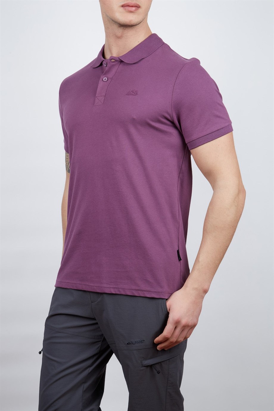 Alpinist Stratus Erkek Polo T-Shirt Mürdüm