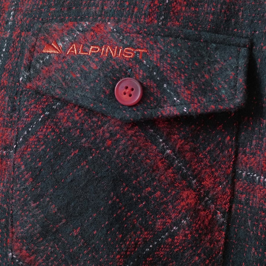 Alpinist Vejan Erkek Ekose Outdoor Gömlek Lacivert-Kırmızı