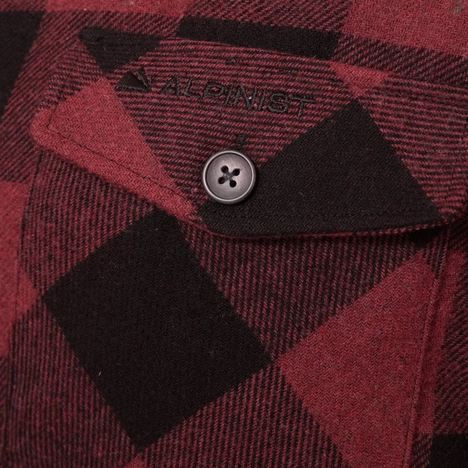 Alpinist Vejan Erkek Ekose Outdoor Gömlek VİŞNE