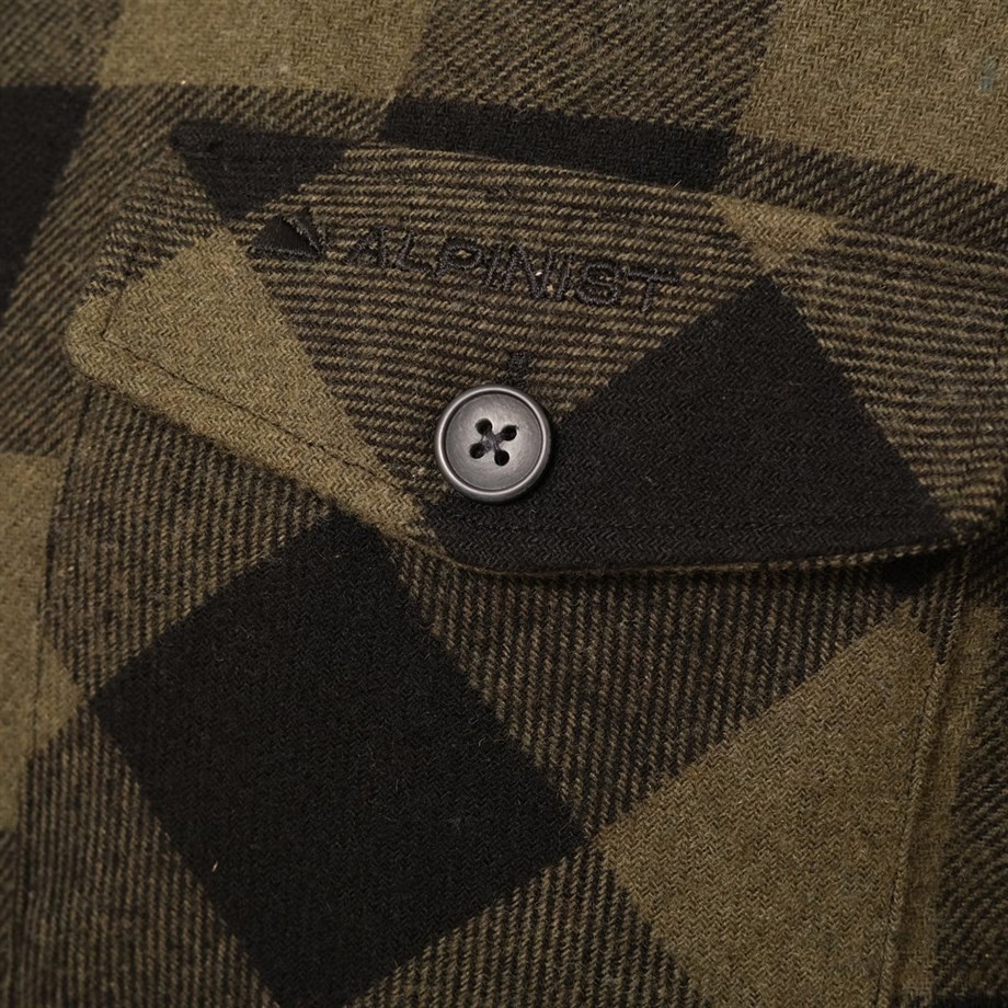 Alpinist Vejan Erkek Ekose Outdoor Gömlek Haki