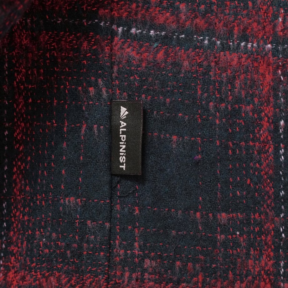 Alpinist Vejan Erkek Ekose Outdoor Gömlek Lacivert-Kırmızı