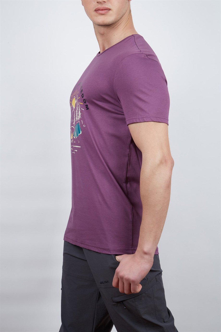 Alpinist Vide Erkek T-Shirt Mürdüm