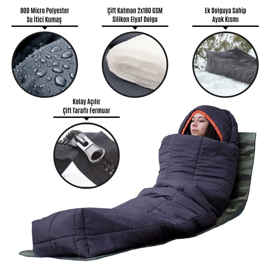 Cliff 2 Kişilik 4 Mevsim Kamp Seti 'V1'