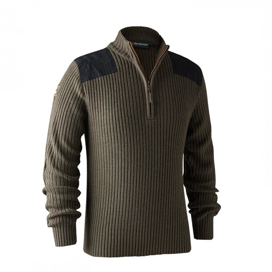DEERHUNTER Rogaland Yarım Fermuarlı Kahve Kazak 2X
