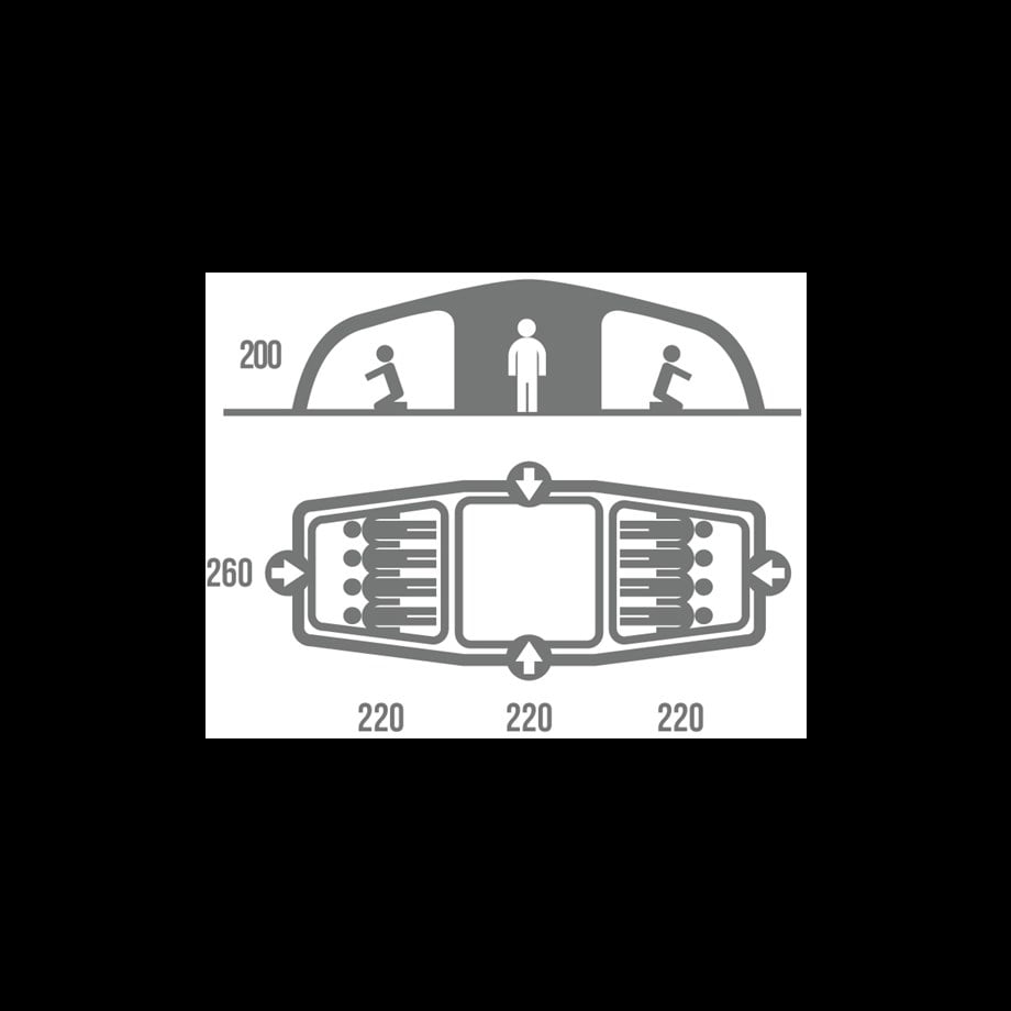 HUSKY BOSTON YESIL 8 KISILIK CADIR