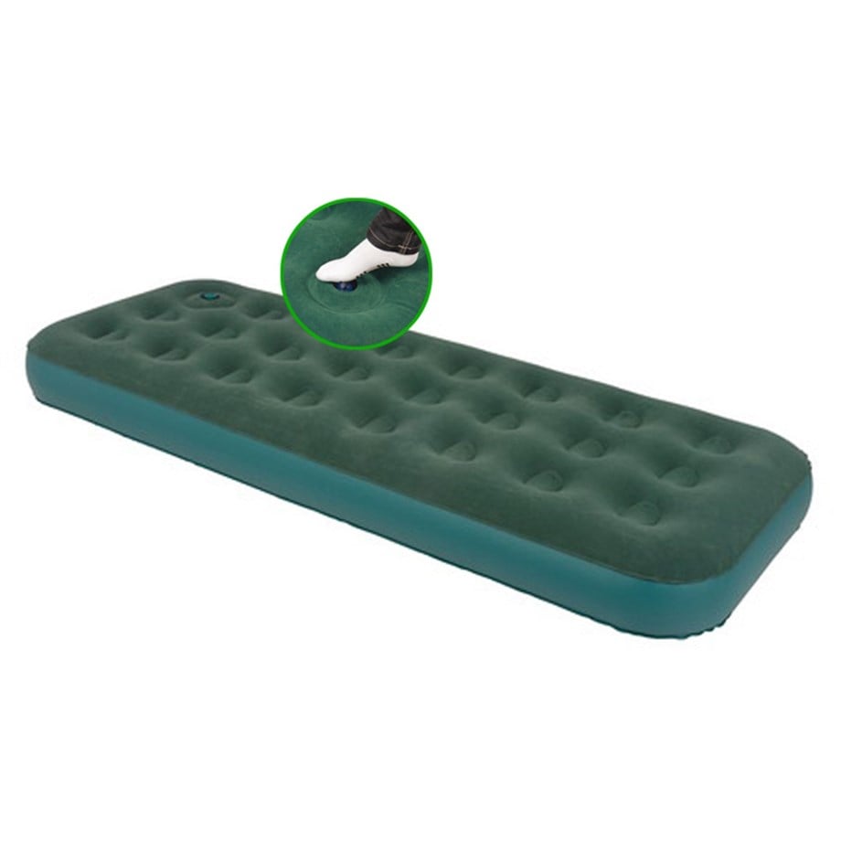Jilong 27238 Flocked Entegre Pompalı Yeşil Tek Kişilik Şişme Yatak