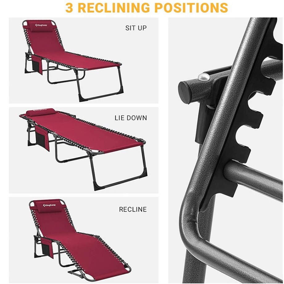 KINGCAMP BERLIN CLASSIC COT KIRMIZI SEZLONG