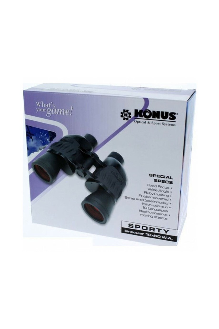 Konus Vue 10x50 WA Pro Dürbün SİYAH