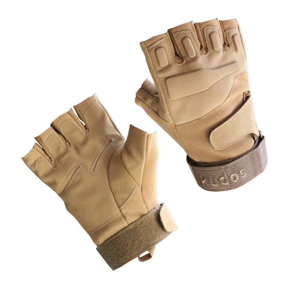 Kudos Taktik Eldiven Kaki Kesik