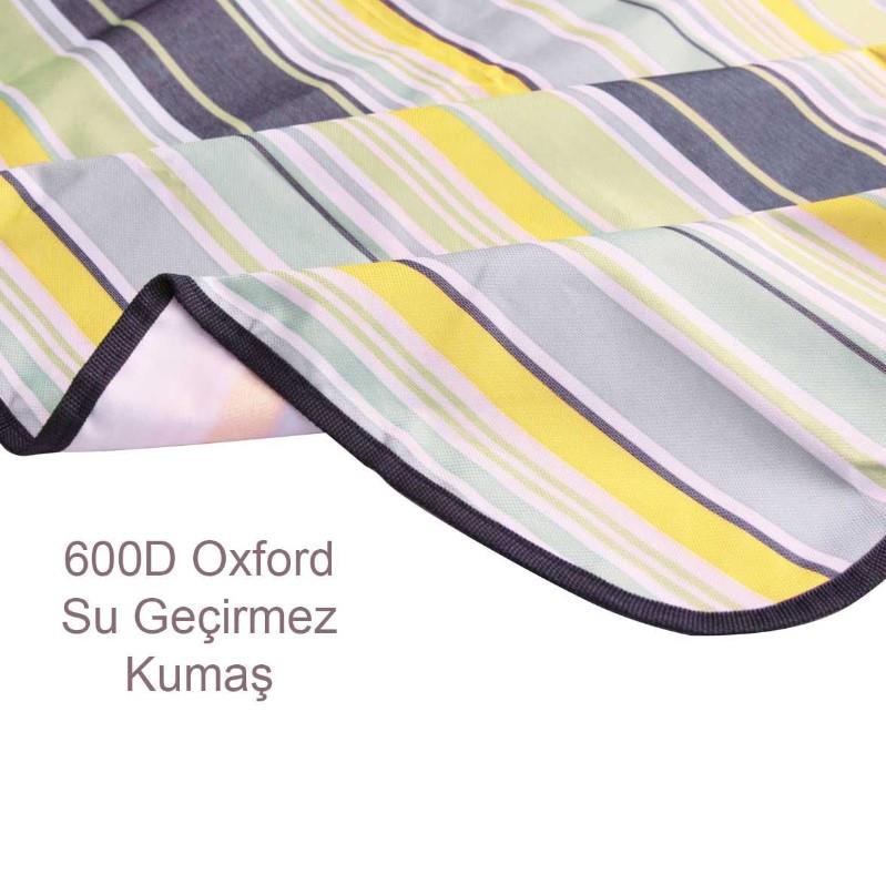 Madfox Skyloft Su Gecirmez Piknik Kamp Örtüsü Blue Stripe