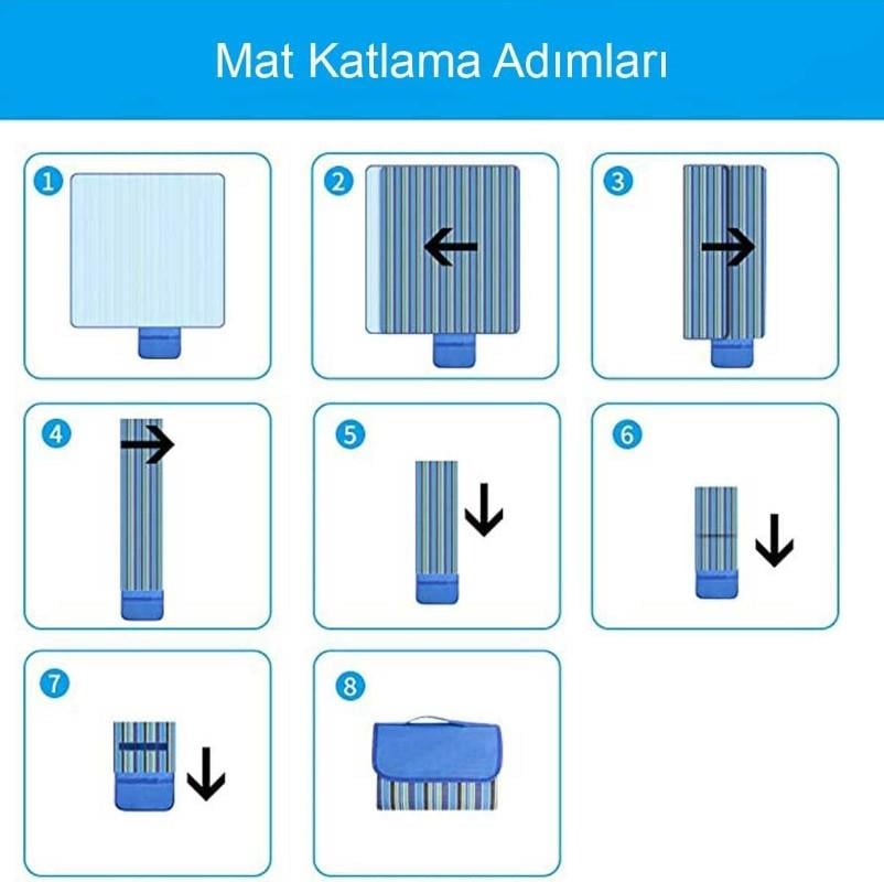 Madfox Skyloft Su Gecirmez Piknik Kamp Örtüsü Red Stripe