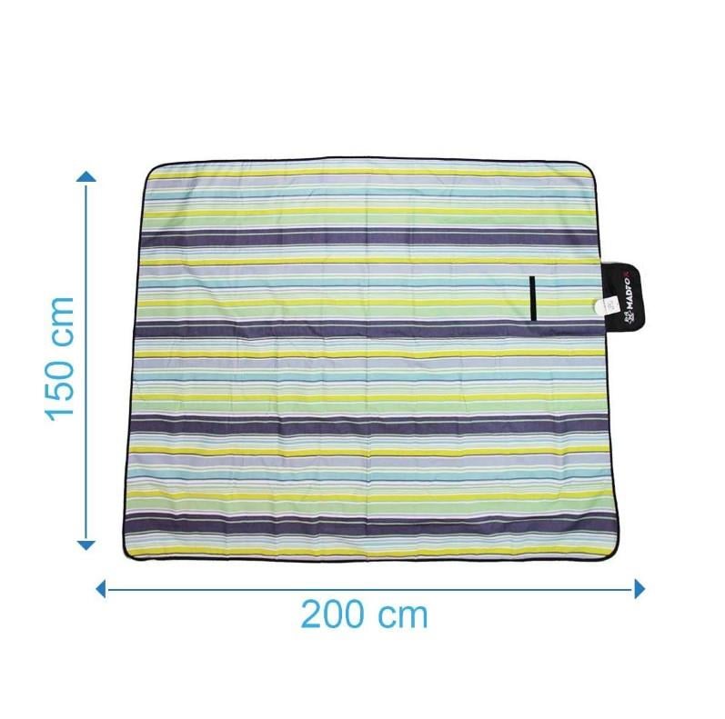 Madfox Skyloft Su Gecirmez Piknik Kamp Örtüsü Blue Stripe