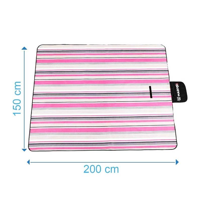 Madfox Skyloft Su Gecirmez Piknik Kamp Örtüsü Blue Stripe