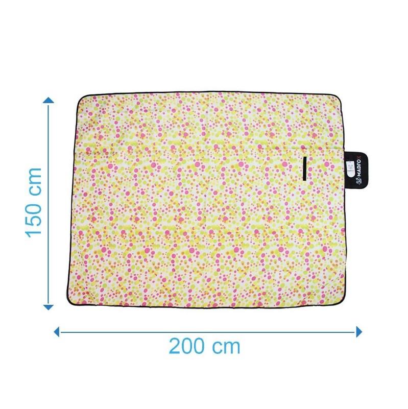 Madfox Skyloft Su Gecirmez Piknik Kamp Örtüsü Green Polka Dot