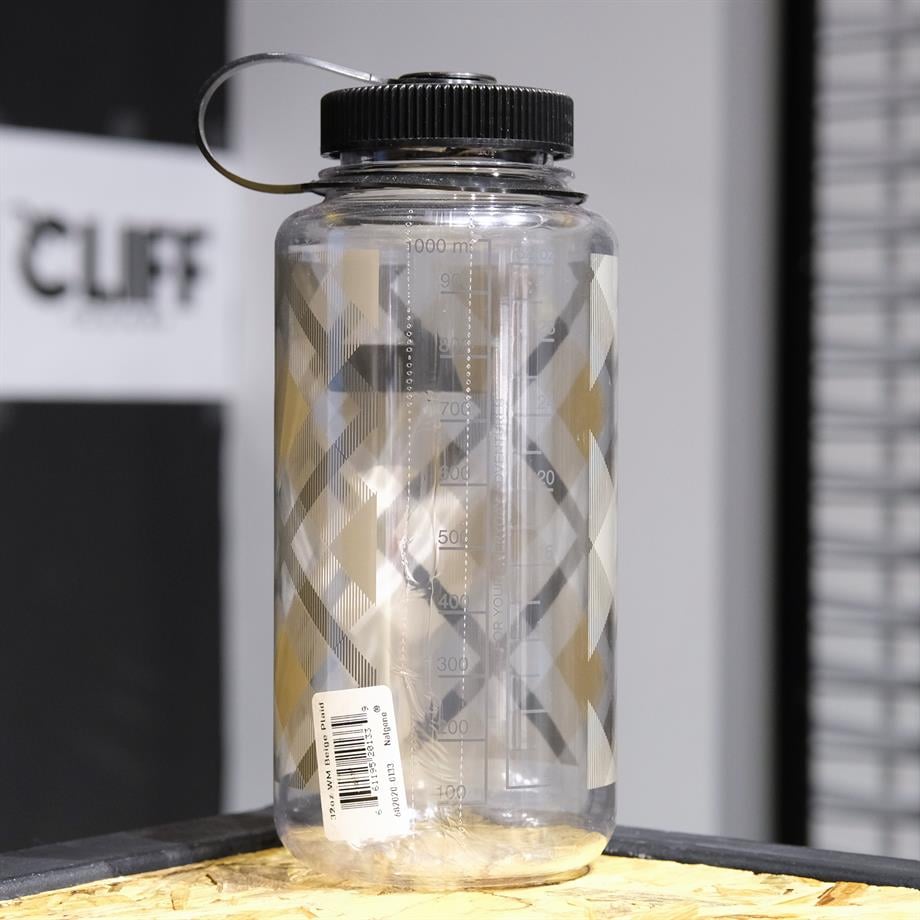 Nalgene 32oz Wide Mouth Beige Plaid Tritan Suluk