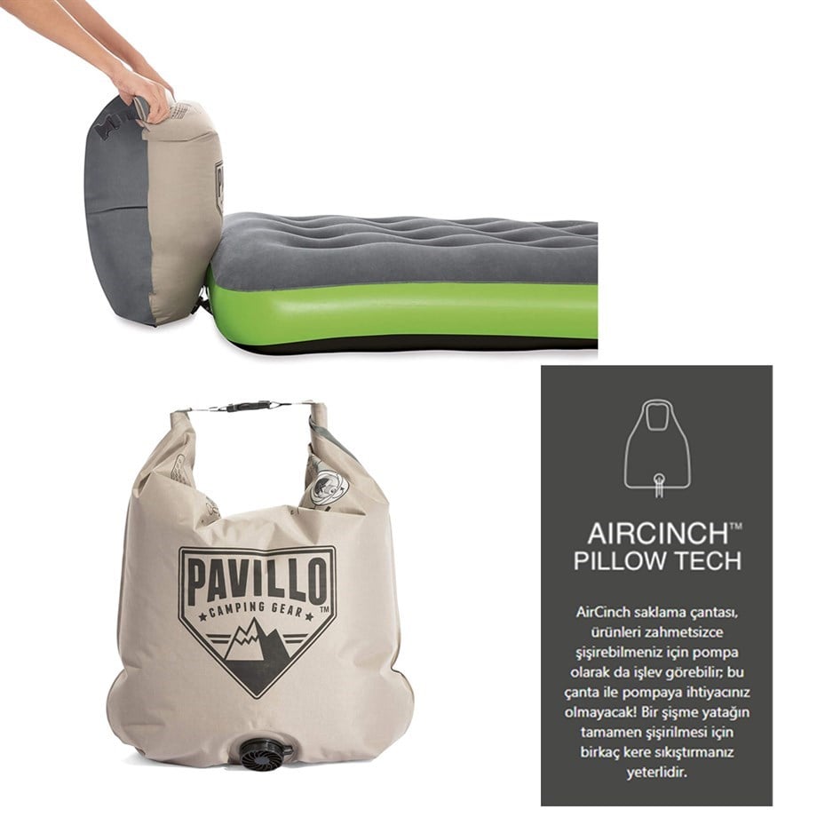 Pavillo 67619 Roll - Relax Twin 188*99*22cm Şişme Yatak