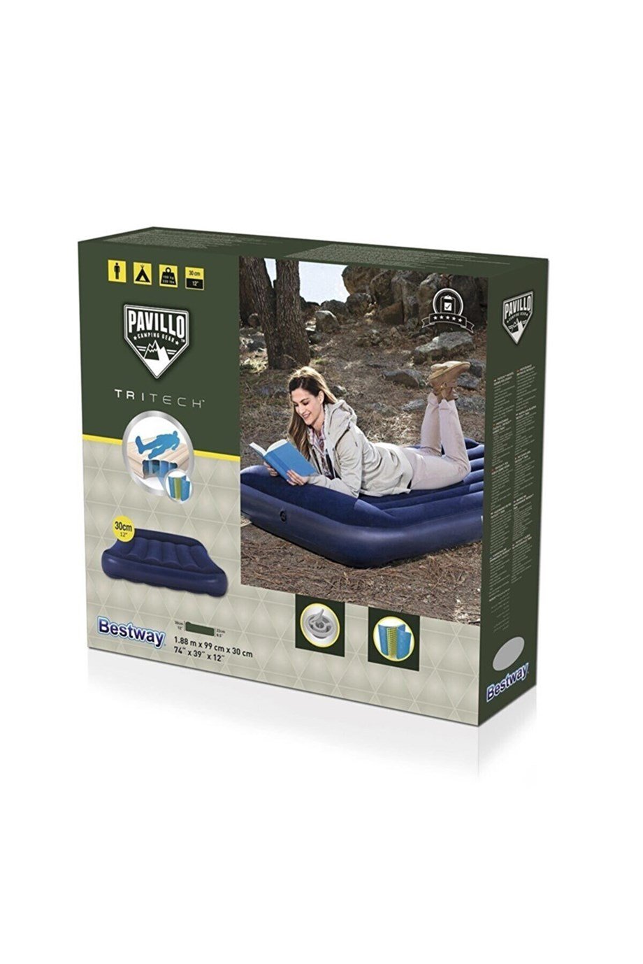 Pavillo 67680 Tritech Twin 185*99*30cm  Şişme Yatak