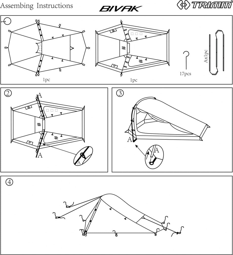 Trimm Bivak 2 Kişilik 4 Mevsim Ultralight Çadır
