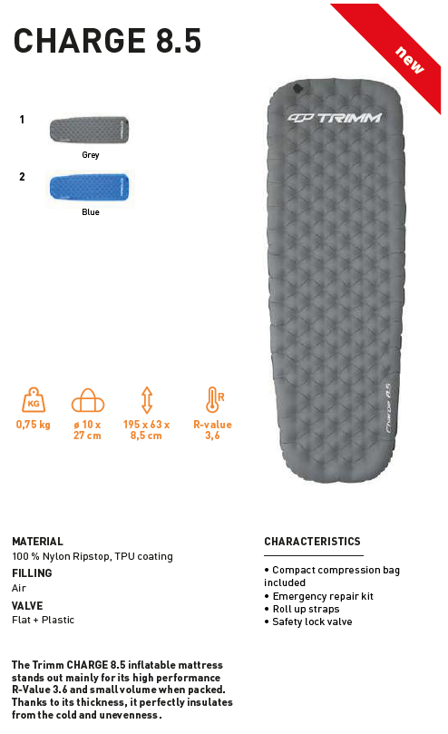 Trimm Charge Şişme Mat - Gri