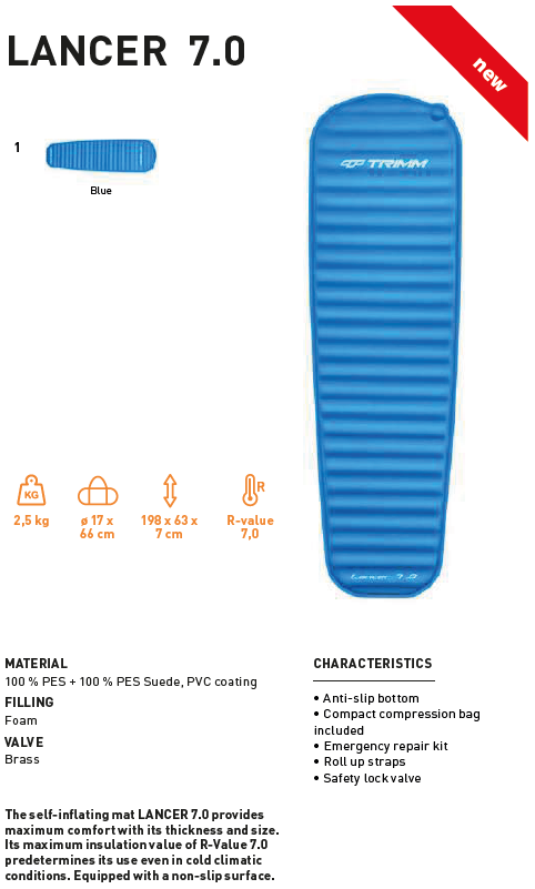 Trimm Lancer Şişme Mat - Mavi