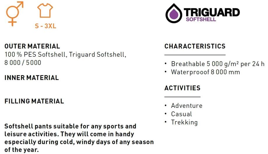 Trimm Sigma Softshell Pantolon - Erkek