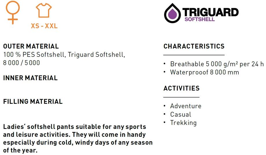 Trimm Sigma Softshell Pantolon - Kadın