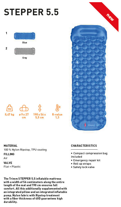 Trimm Stepper Şişme Mat - Gri