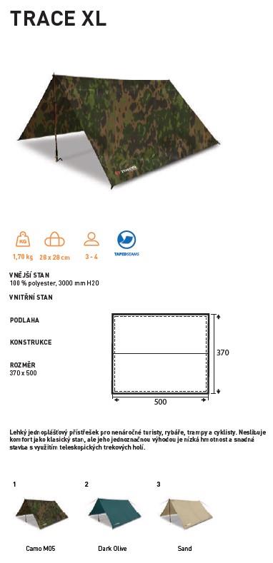 Trimm Trace XL 370x500 Outdoor Tarp - Yeşil