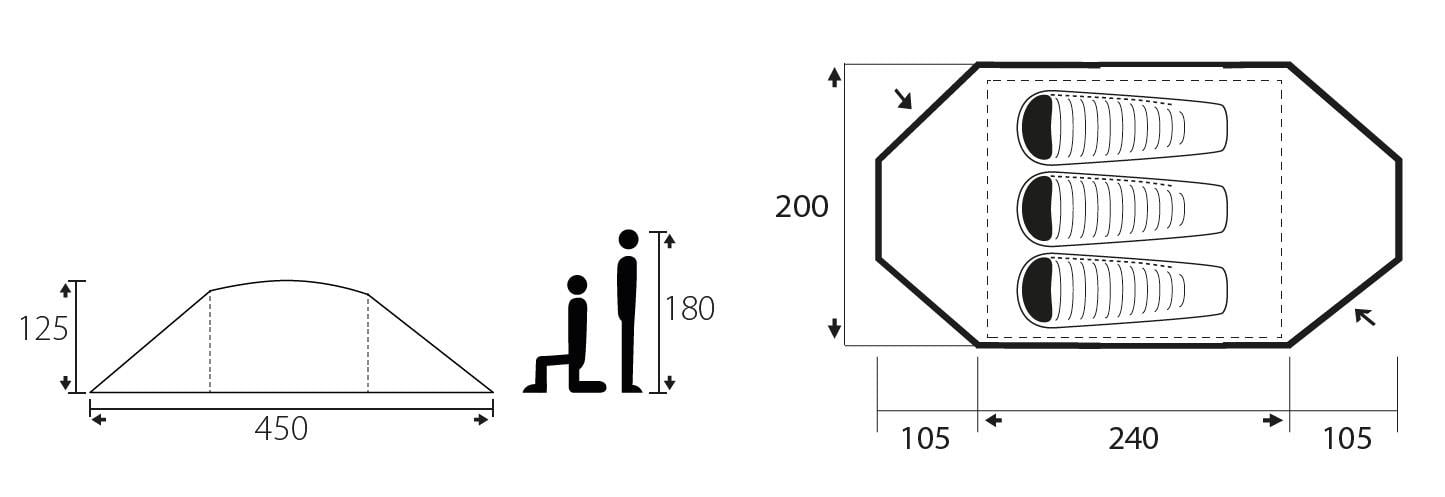 Trimm Vision-DSL 3 Kişilik 5 Mevsim Çadır