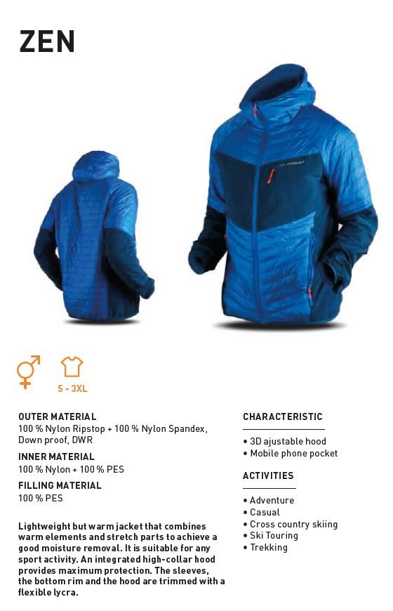 Trimm Zen Ceket - Erkek/Unisex, Lagün Mavisi