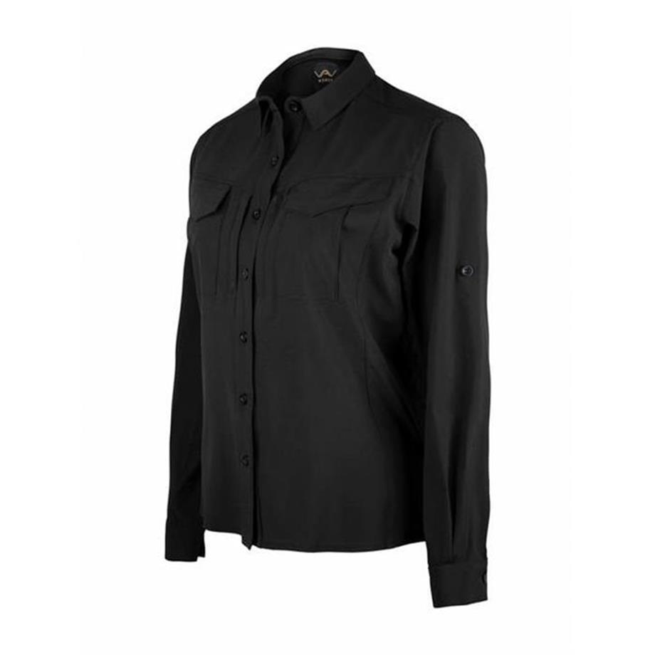 VAV Uzun Kol Kadın Gömlek WFLEX01 Siyah XL