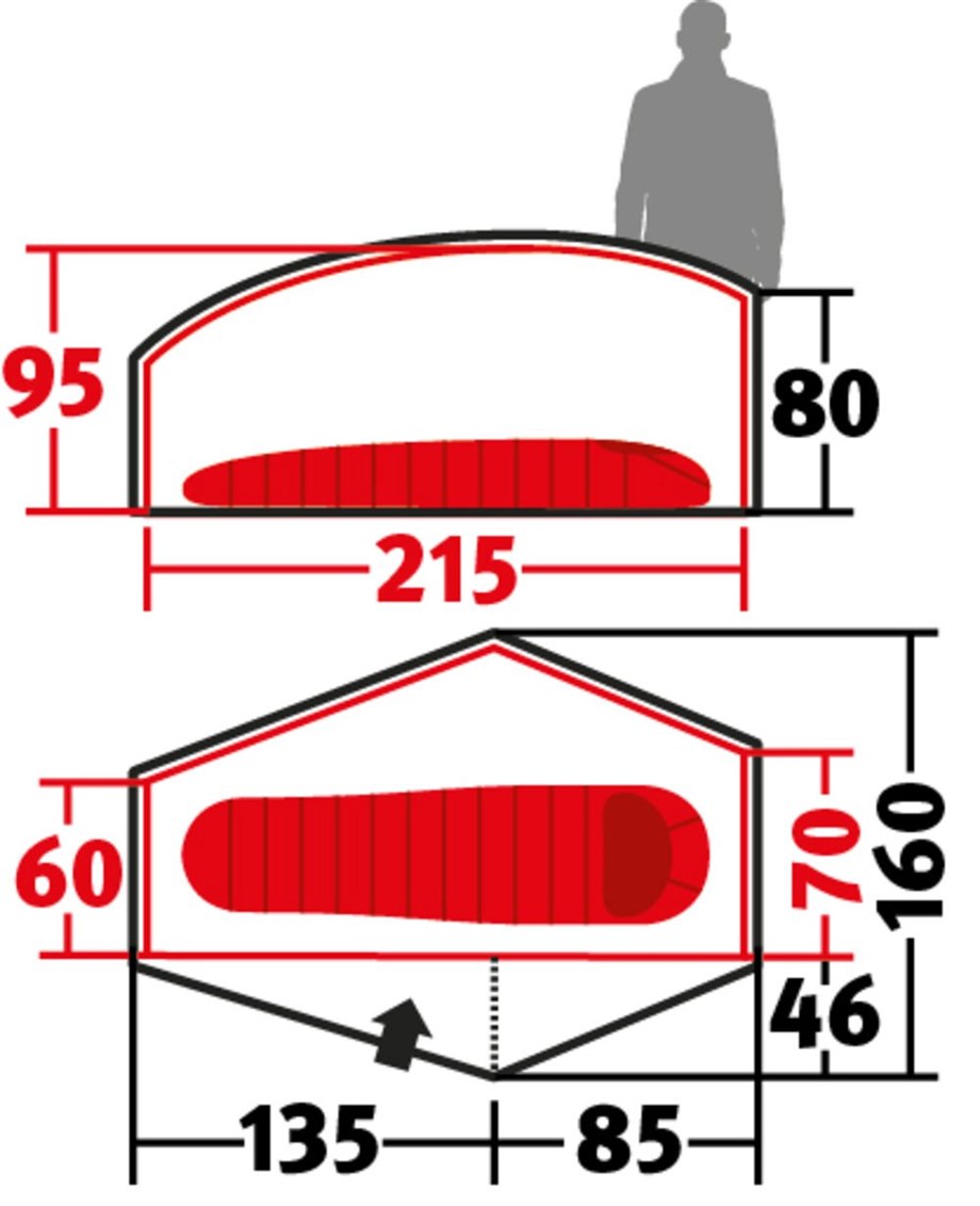 Wechsel Venture 1 Ultralight Tek Kişilik Çadır Grey