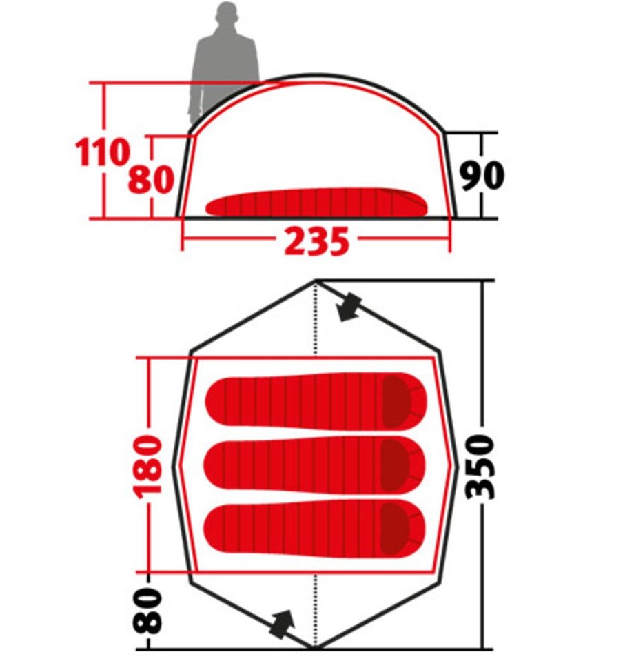 Wechsel Venture 3 Ultralight Üç Kişilik Çadır Grey