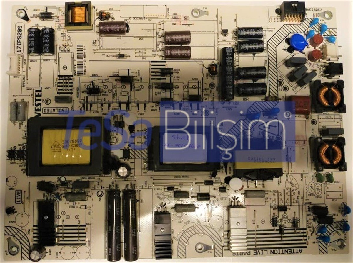 23166312, 17IPS20S, SHARP, LC-50LE762E, LC-50LE762, BESLEME KARTI