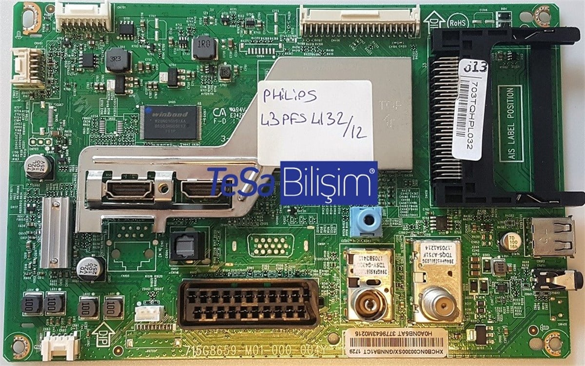 715G8659-M01-000-004Y, XHCB0NC00300SX, TPT430H3-DUYSHA, 703TQHPL032, PHILIPS 43PFS4132/12, ANAKART, MAINBOARD