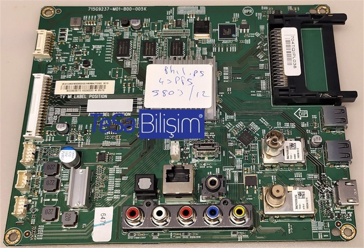PHILIPS 43PFS5803/12 ANAKART, 715g9237-M01-B00-005k, Xicb02b00303sx, LVG430DUY-A1AQG-2H0X, H8RBA7T0SX, 704TQIPL038 