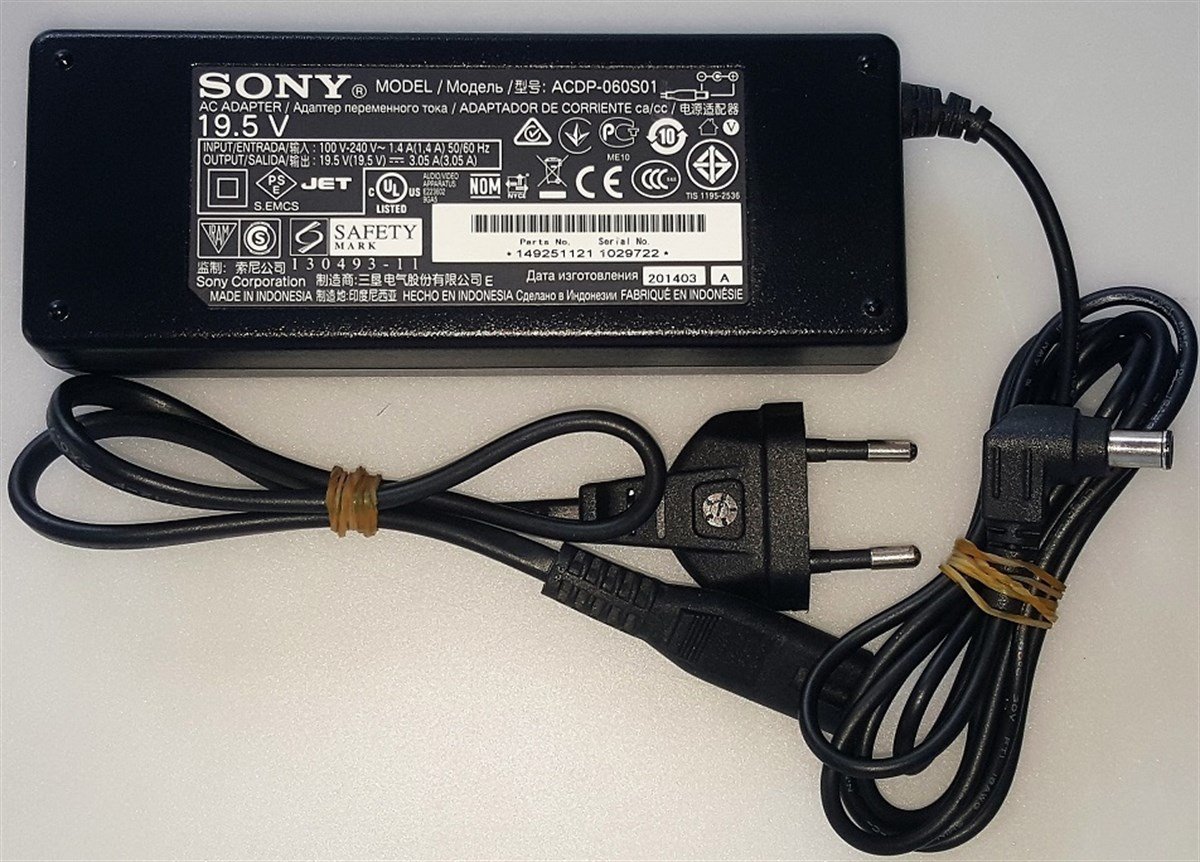 SONY KDL-32R435, KLV-32R402A, ORJİNAL ADAPTÖR, ACDP-060S01  