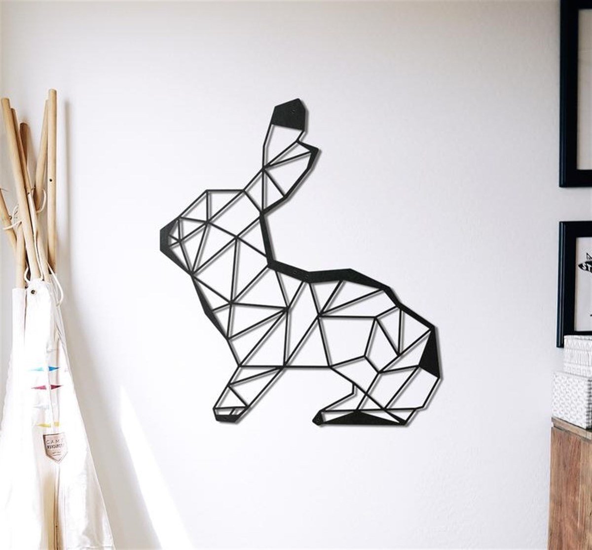 Rabbit Décoration Murale en Métal