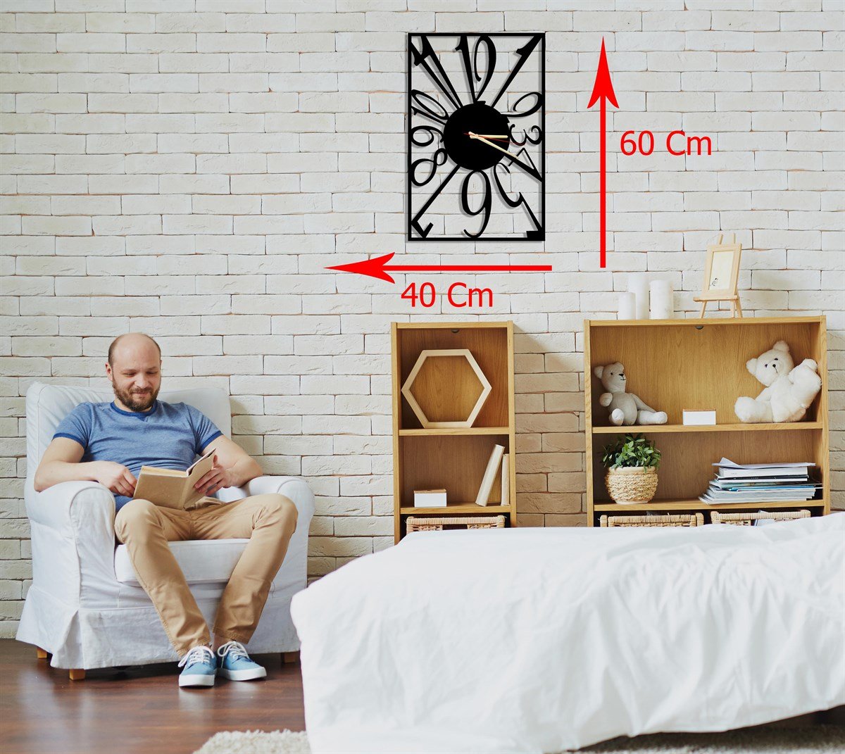 Rectangle-2 Horloge Murale