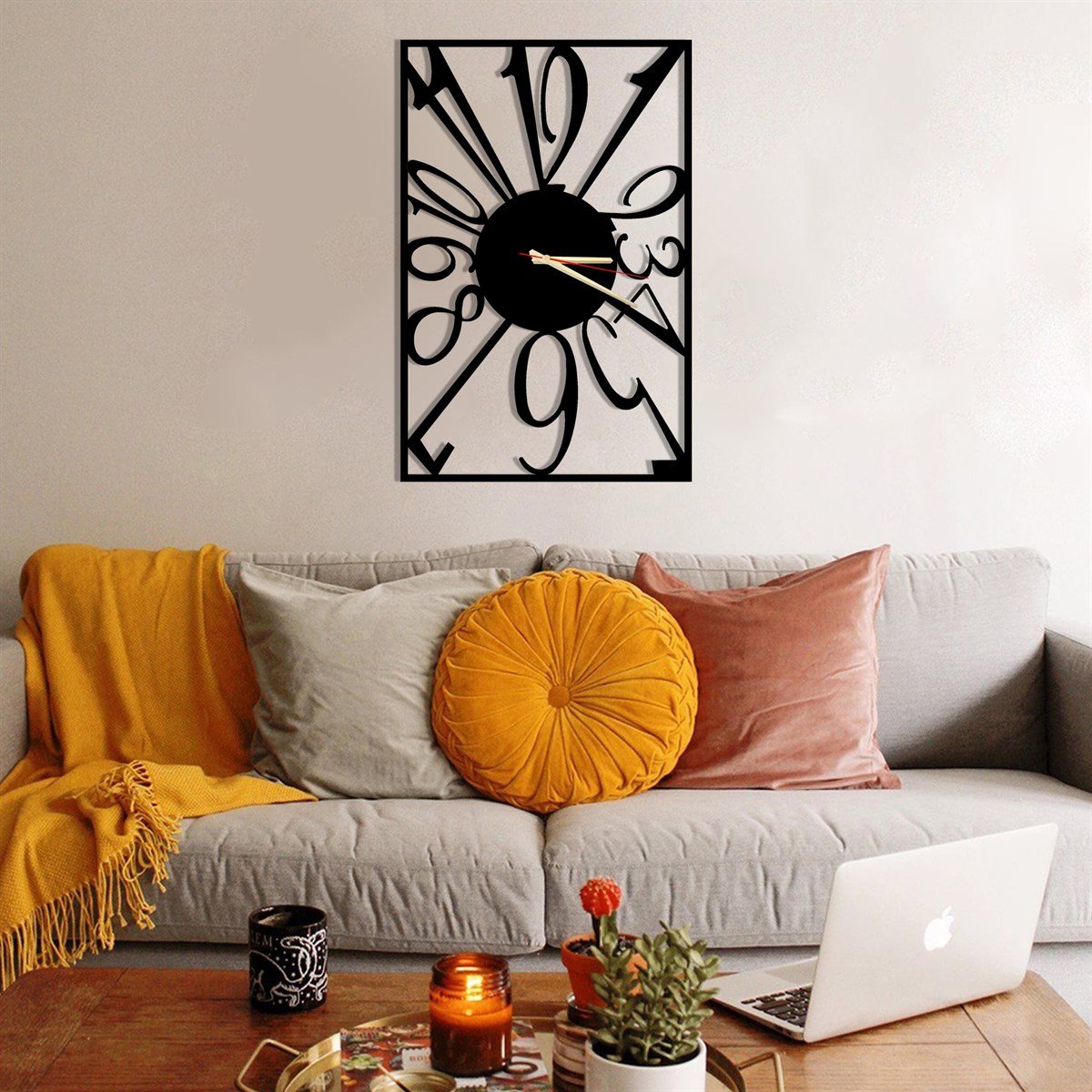 Rectangle-2 Horloge Murale