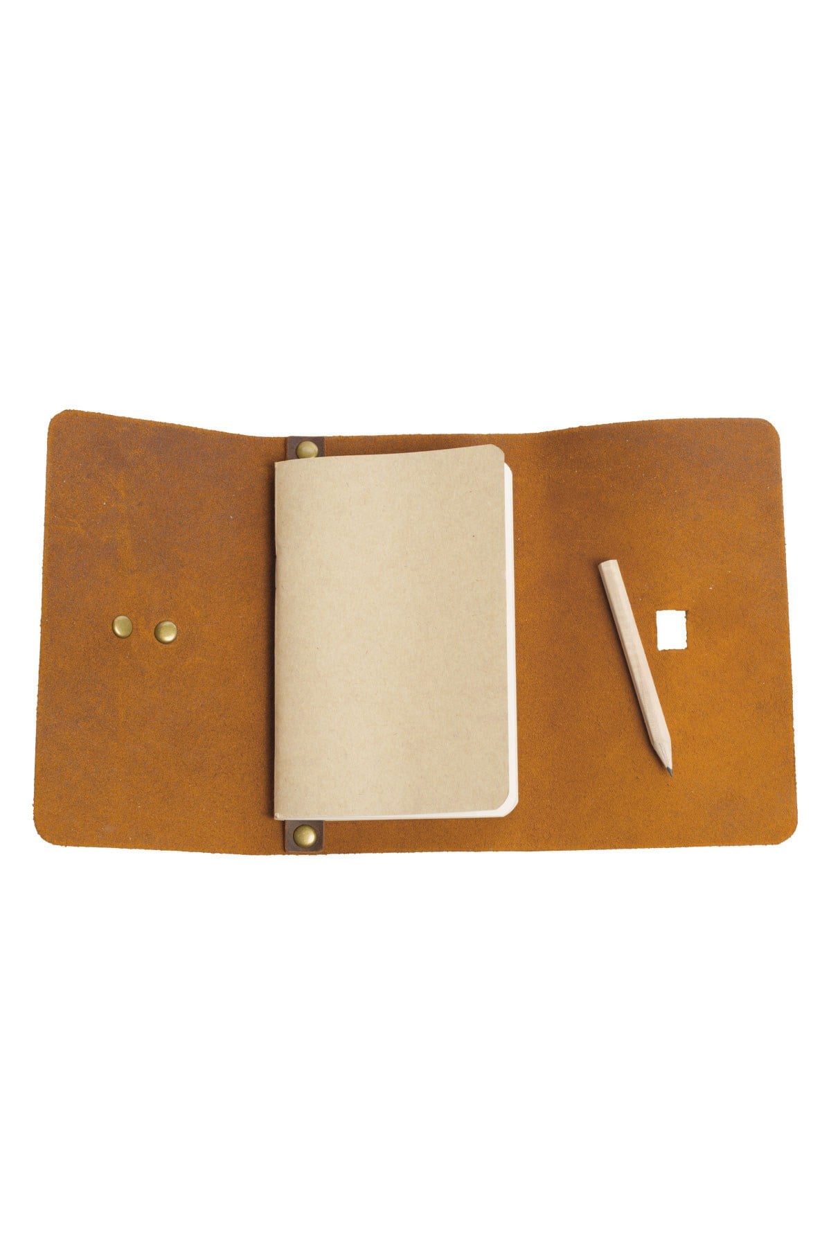 Milan Deri Küçük Defter Camel