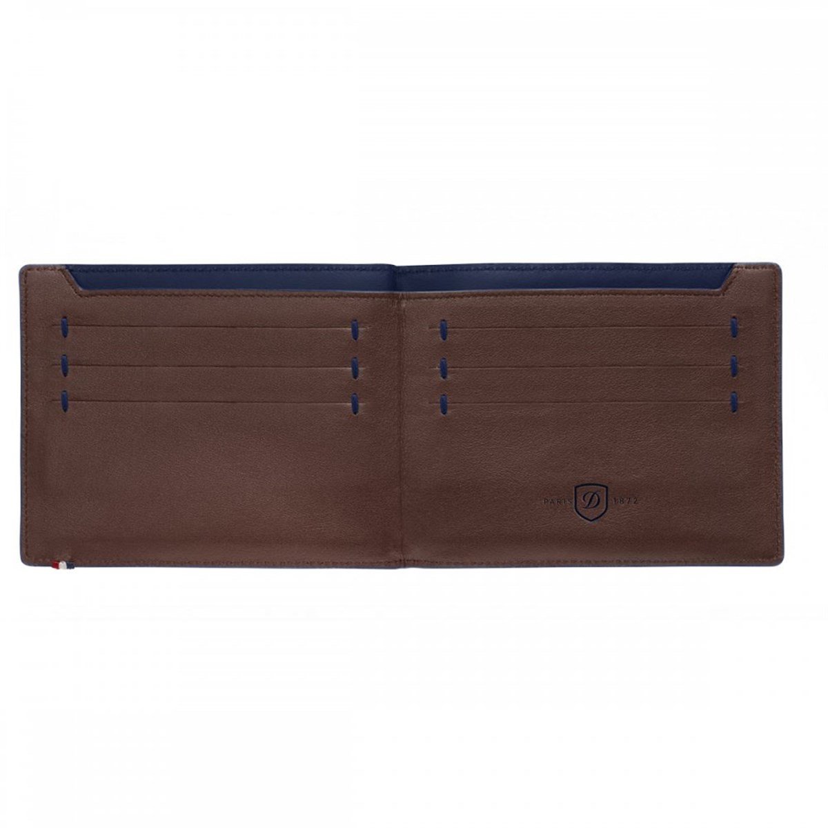 S.T. Dupont Line D Slim Kahverengi Mavi Cüzdan – 184100