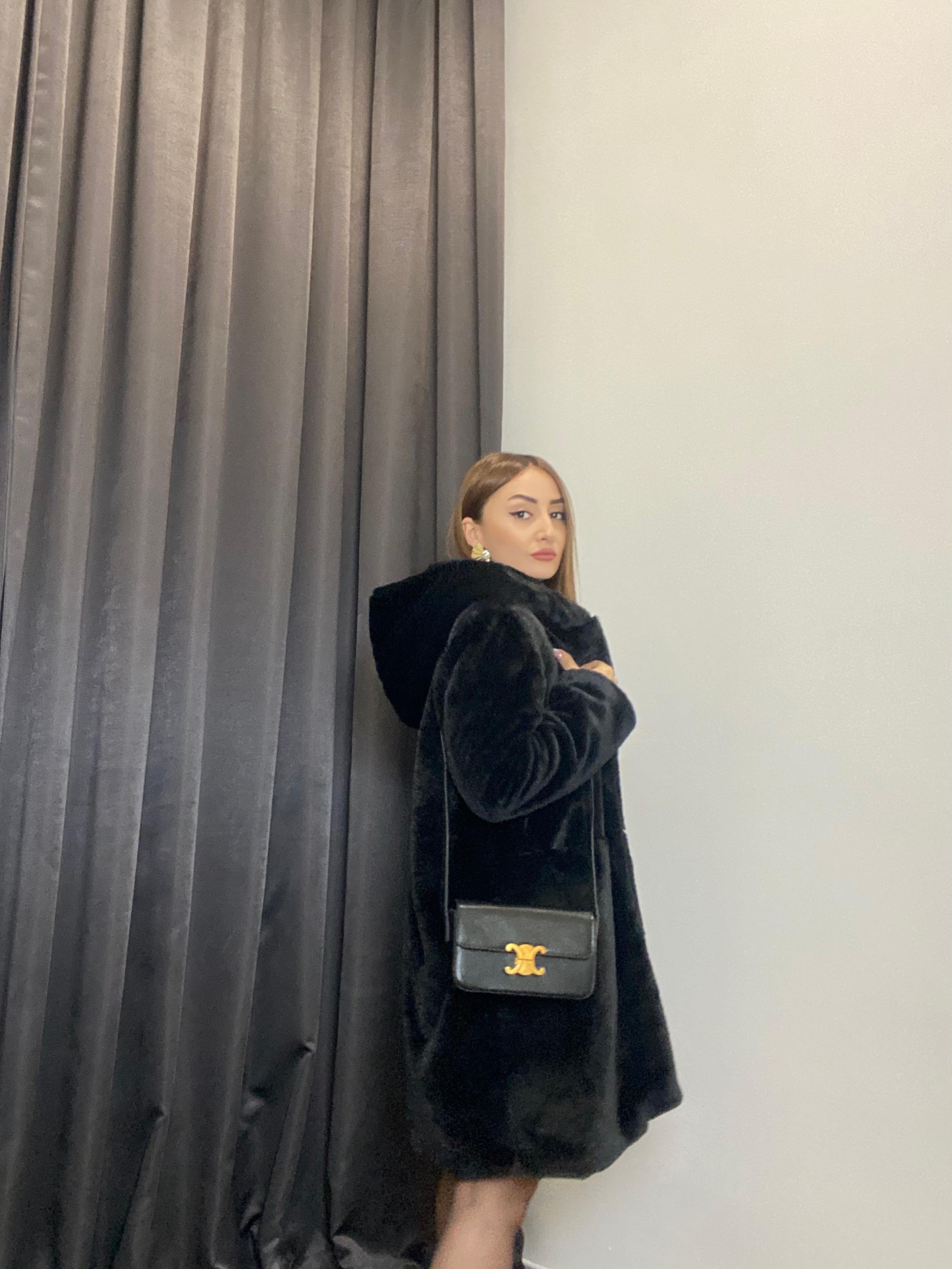 Kapisonlu ithal Kurk Siyah 1282