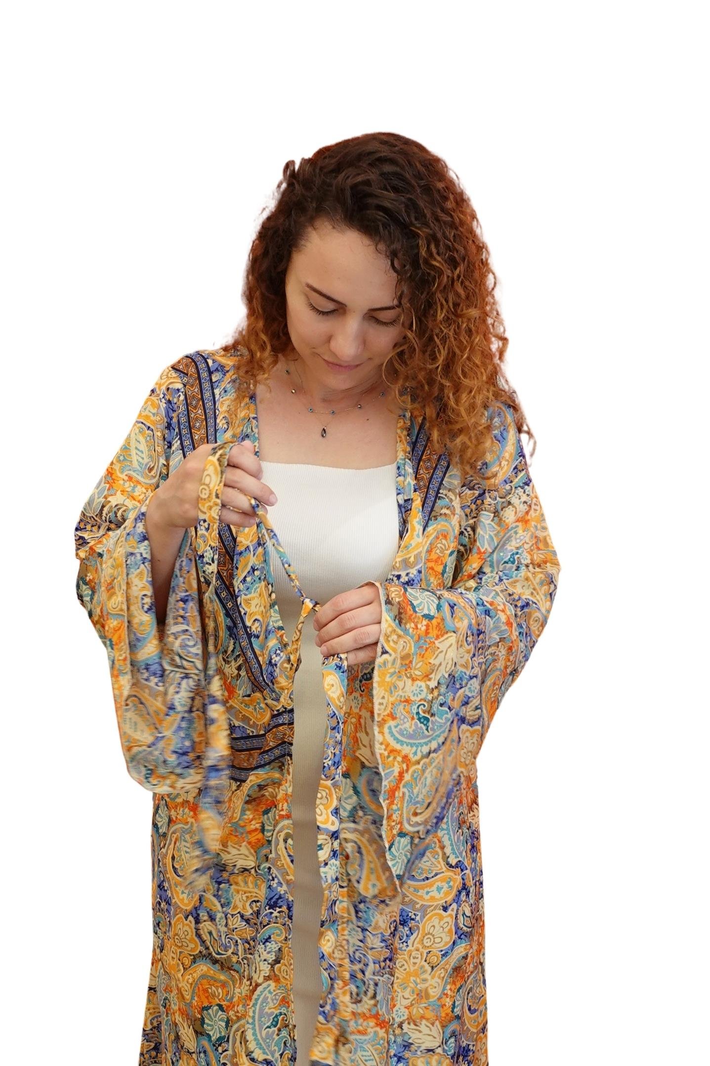 Bağlamalı Elbise Kimono