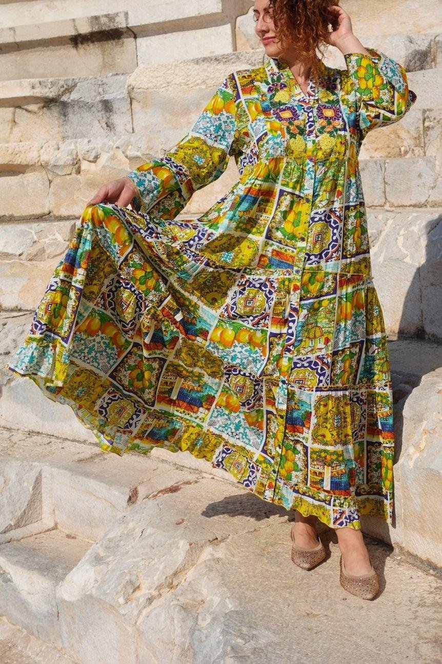 Limonlu Elbise