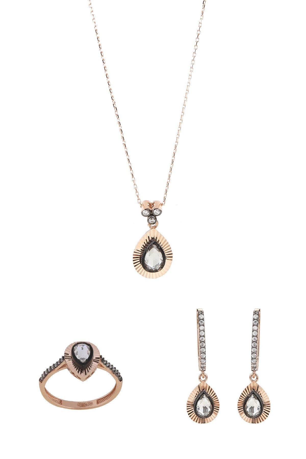 ALYANAKLAR ELMAS MONTÜRLÜ SWAROVSKİ TAŞLI SARI ALTIN TAKIM Düğün Setleri