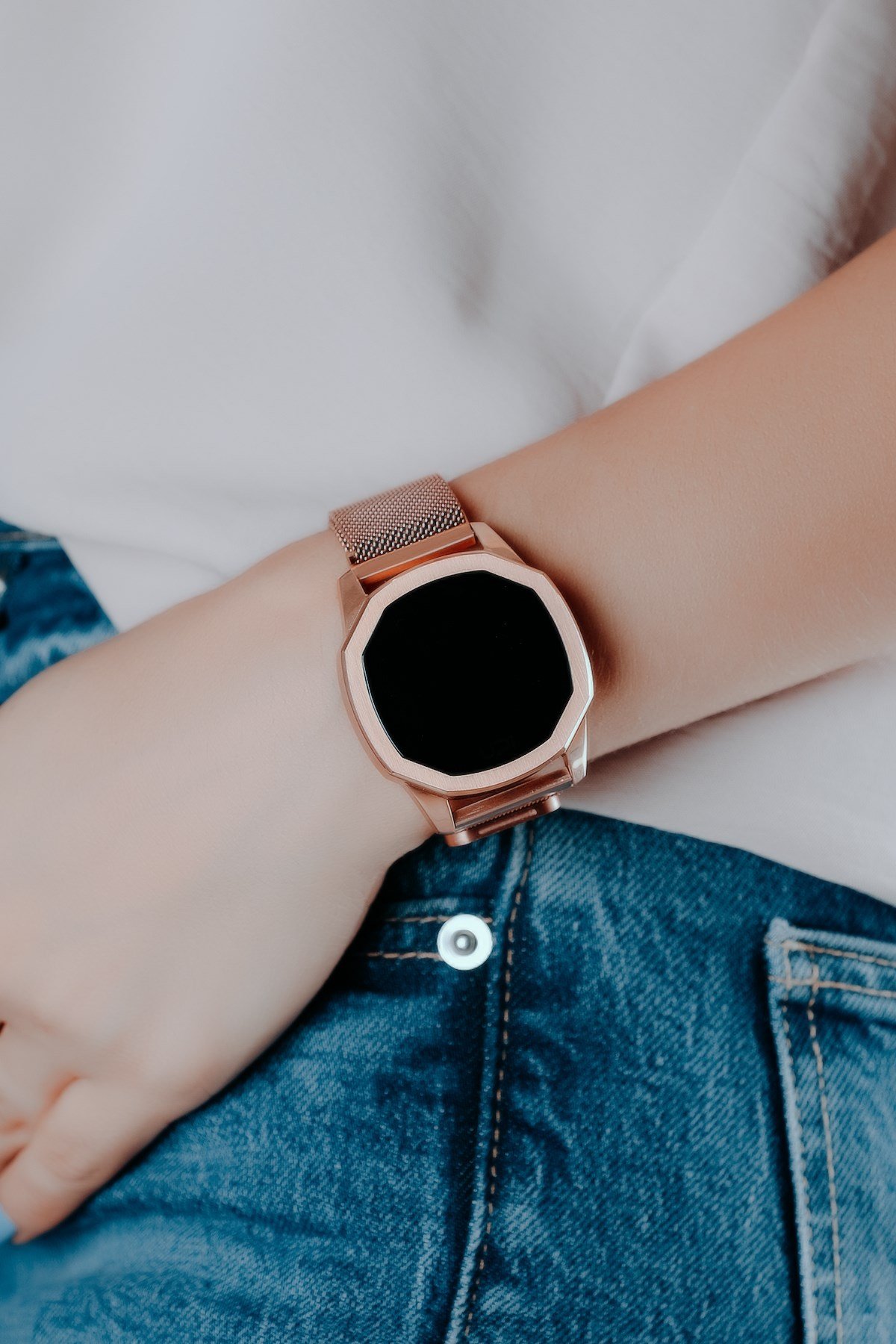 ALYANAKLAR Upwatch Icon Gold Loop Band + Unisex Saat Upwatch