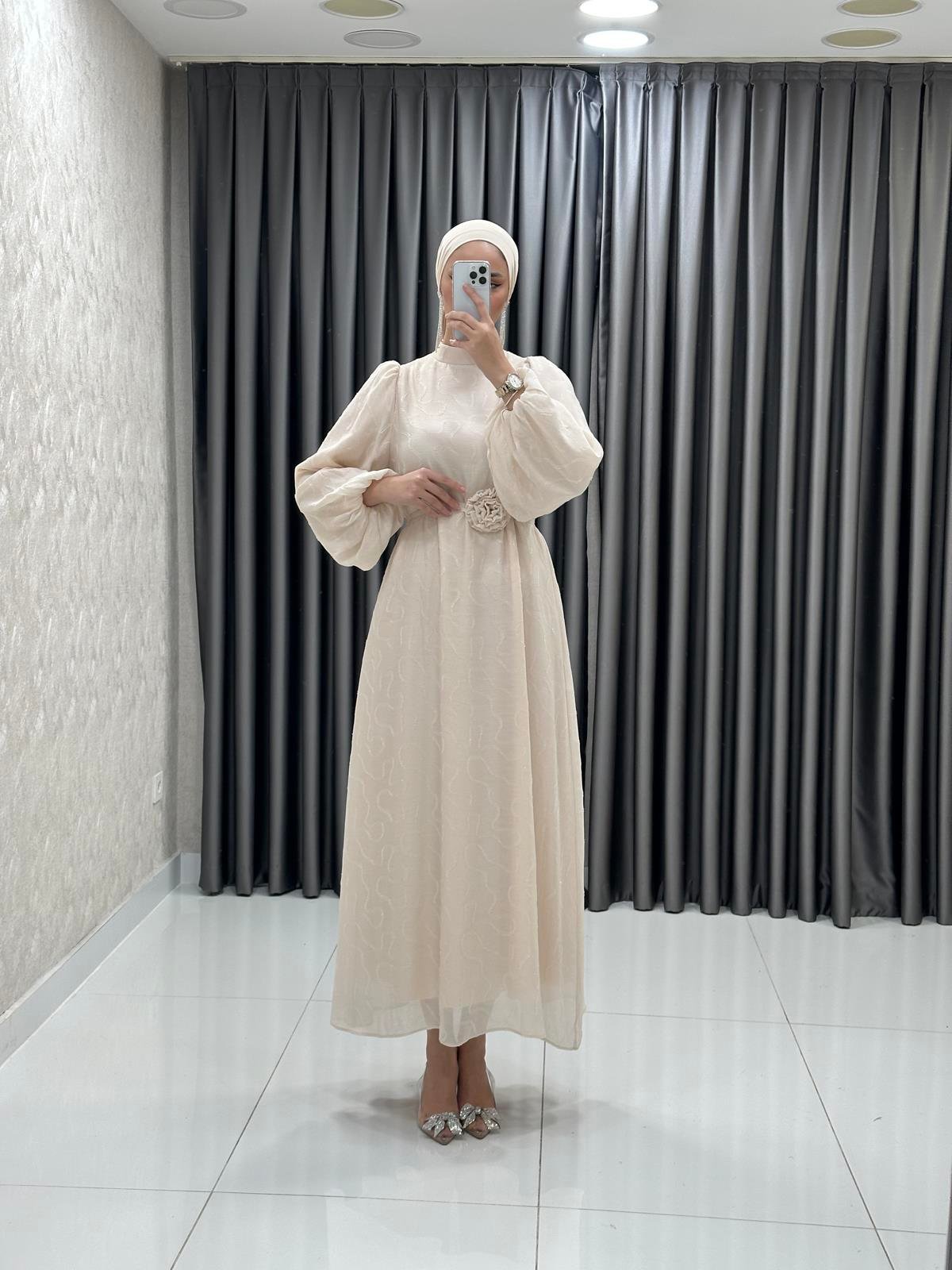 1016 Y Bayan Elbise-Taş